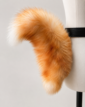 Electric Plush Tail Accessory - Orange White - orange white product close