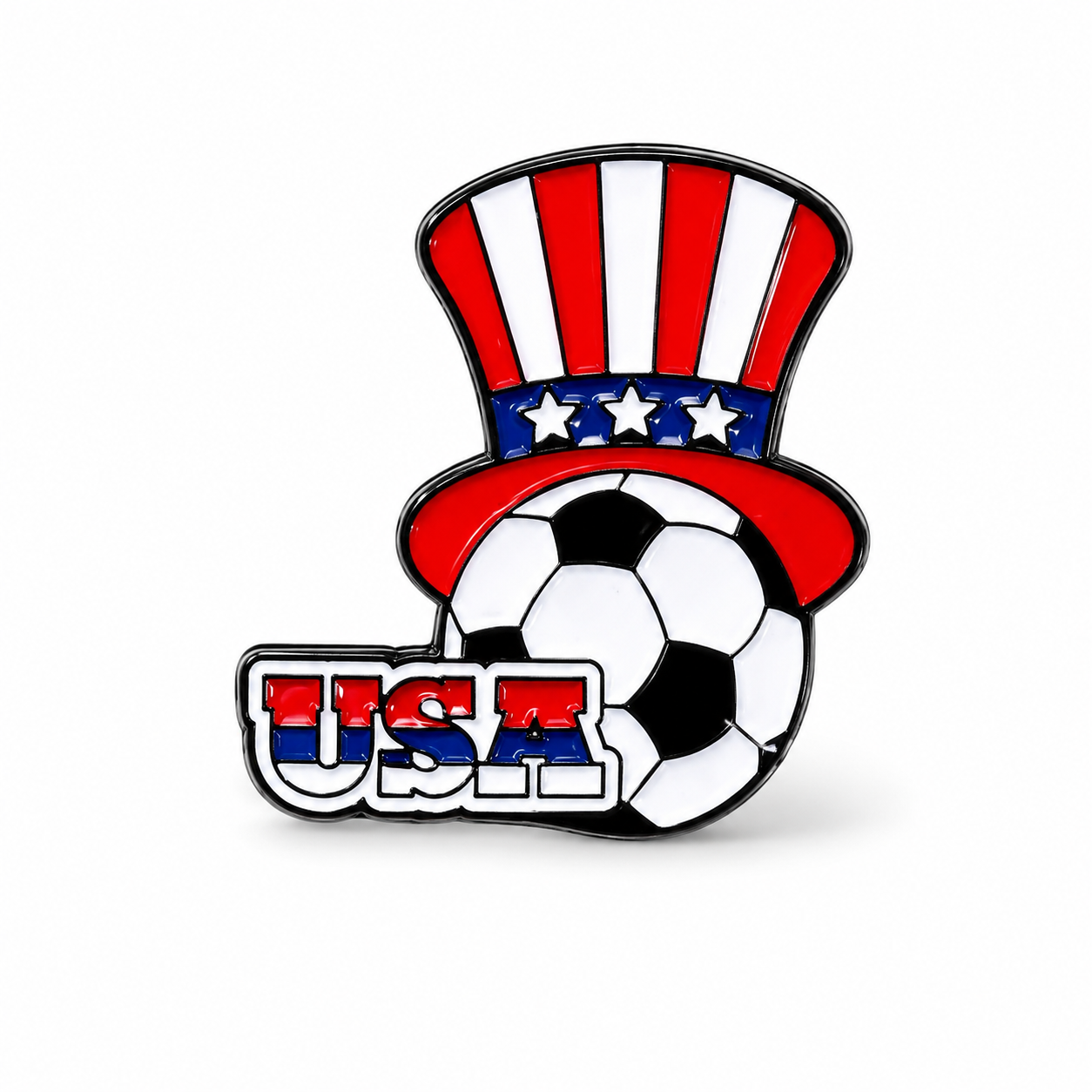 2026 Soccer Fan Enamel Badge Pin Style Or Detail View 2