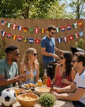 50-Piece International Soccer Flag Garland Use Scene Or Detail 3