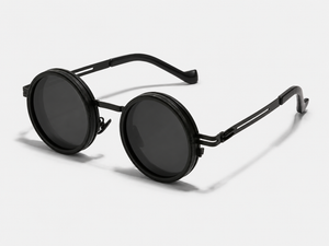 Round Polarized Sunglasses - Silver Polarized