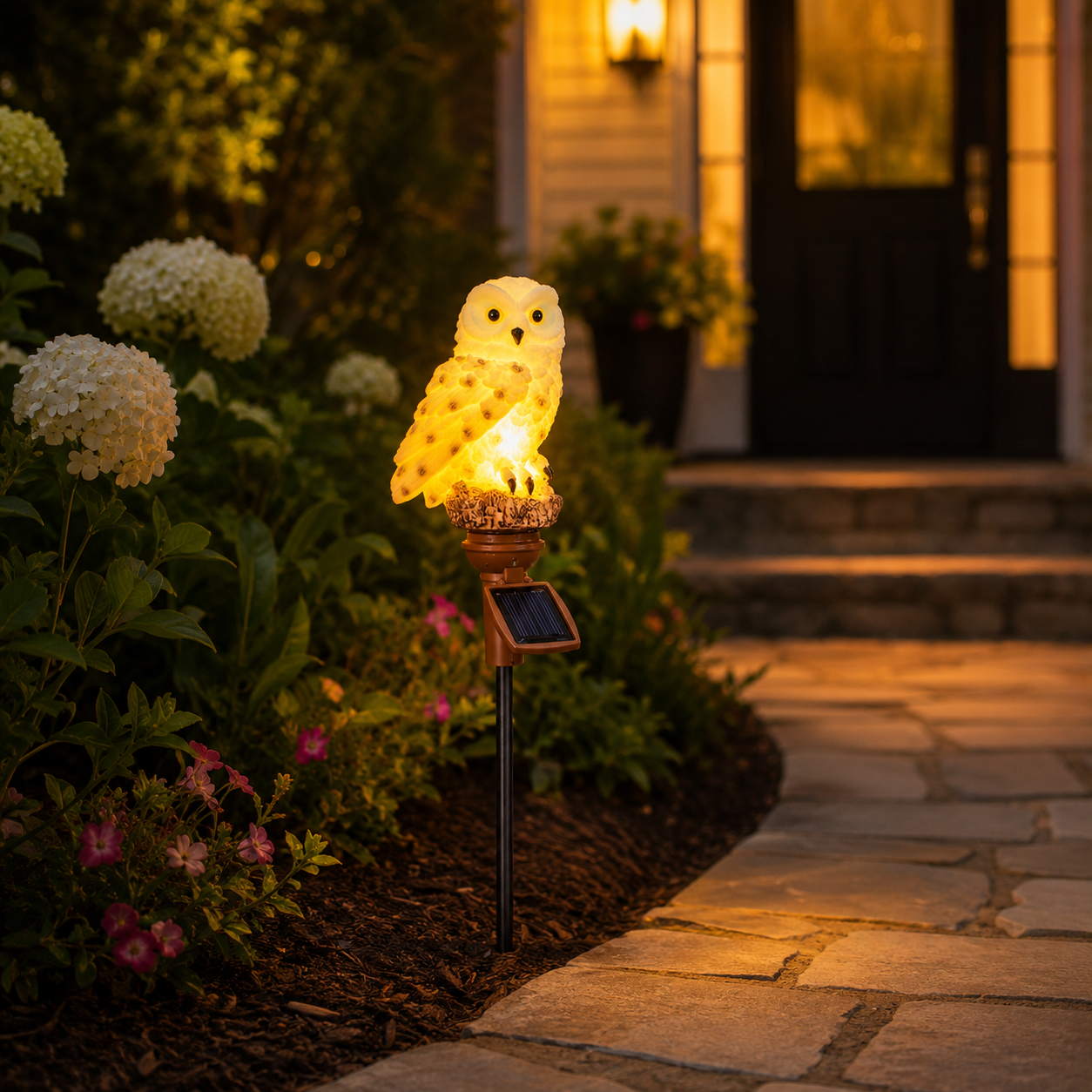 Solar Owl Garden Stake Lights for Flower Beds, Pathways, and Patio Decor
