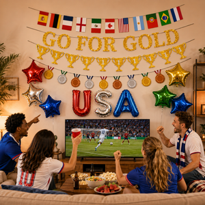 Go for Gold Soccer Party Banner Product Main Packshot 1
