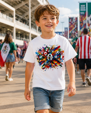 Kids Soccer Ball Graphic T-Shirt Product Color Packshot 5