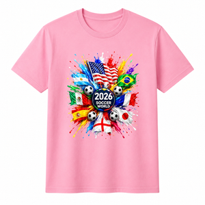 Men's World Flag Soccer Graphic Tee Worn Or Detail Scene 16