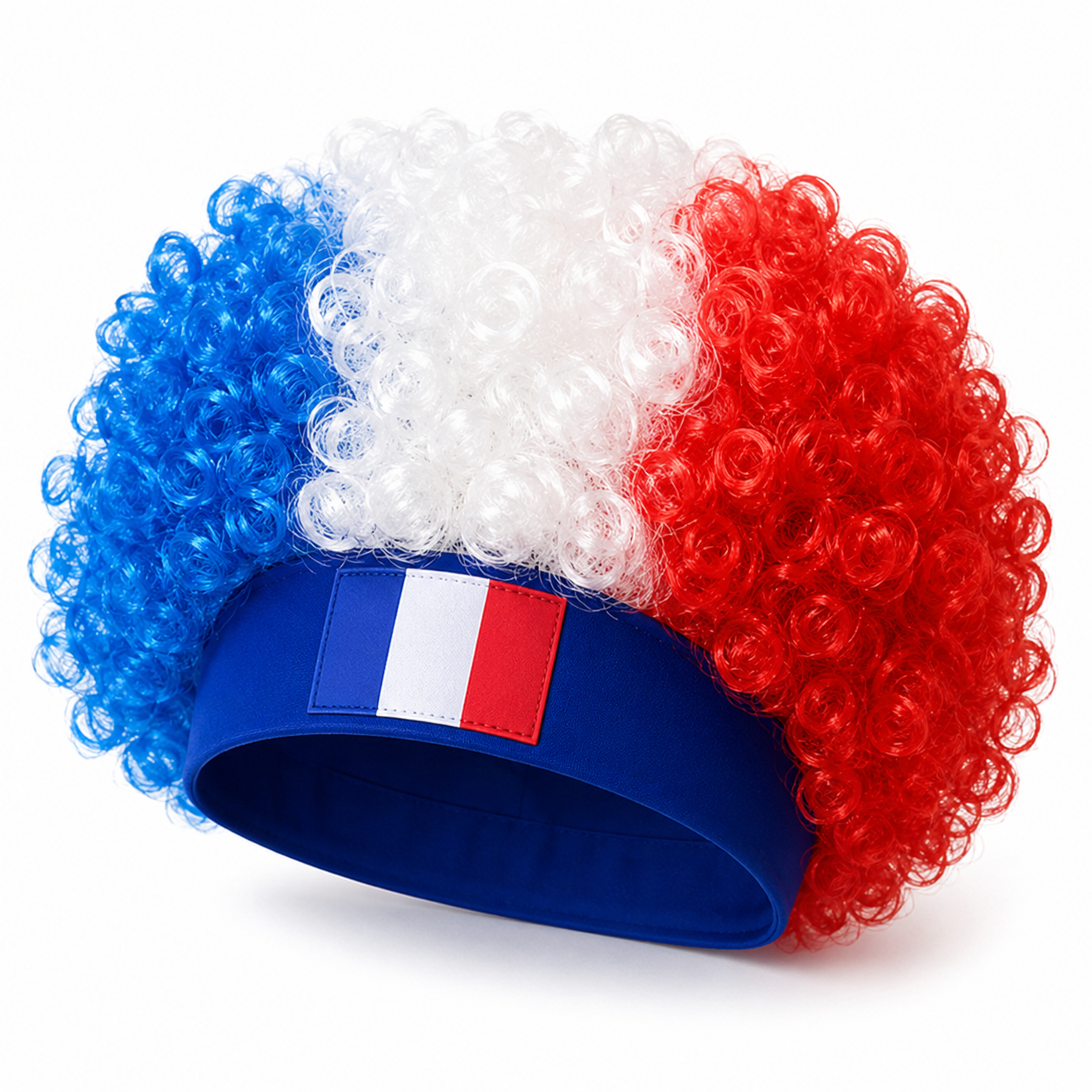 National Flag Color Soccer Fan Wig Style Or Detail View 2