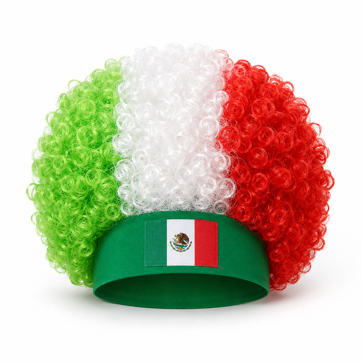 National Flag Color Soccer Fan Wig Style Or Detail View 3