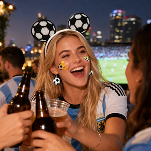 Soccer Headband, Earring and Face Sticker Set product image 5