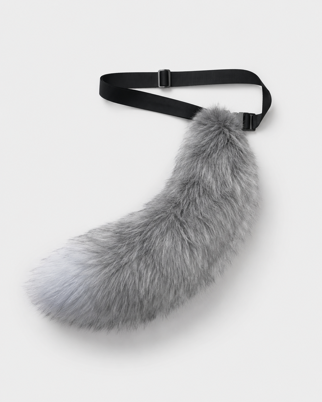 Electric Plush Tail Accessory - Silver Gray - silver gray female bedroom alt