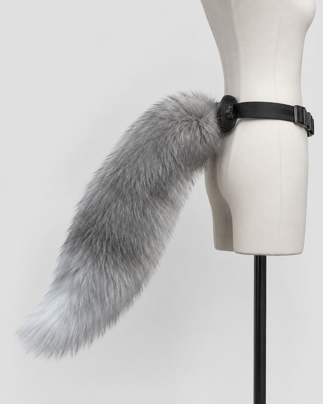 Electric Plush Tail Accessory - Silver Gray - silver gray female chair