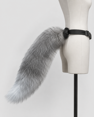 Electric Plush Tail Accessory - Silver Gray - silver gray female chair