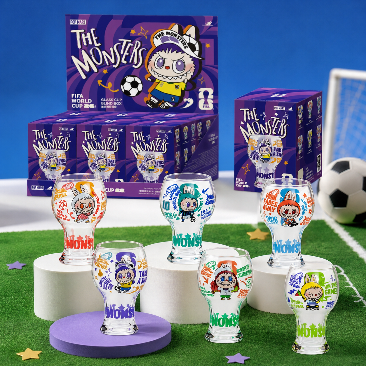 2026 Soccer Collectible Glass Cup Blind Box Variant Or Scene View 2
