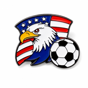 2026 Soccer Fan Enamel Badge Pin Style Or Detail View 3