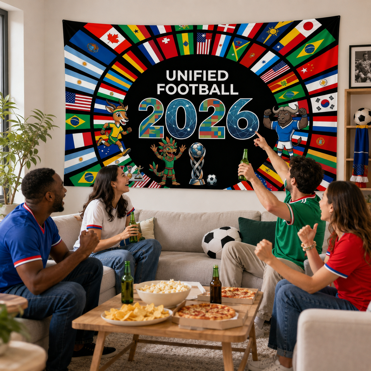 2026 Soccer Party Wall Tapestry product image 1
