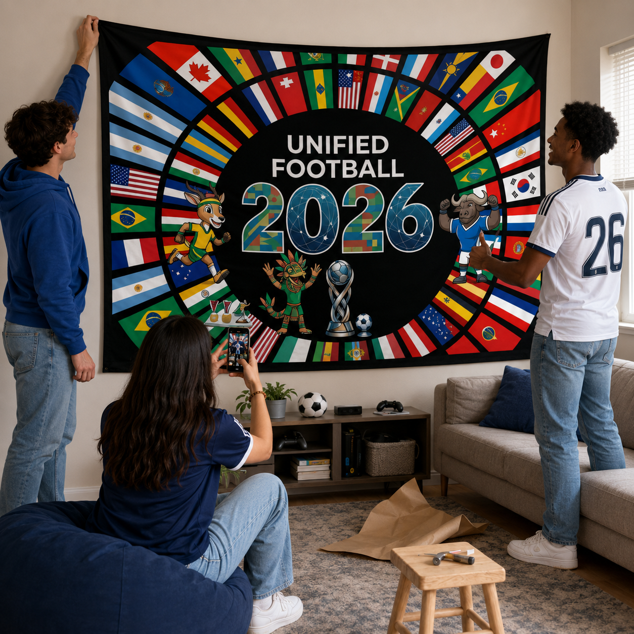2026 Soccer Party Wall Tapestry product image 7