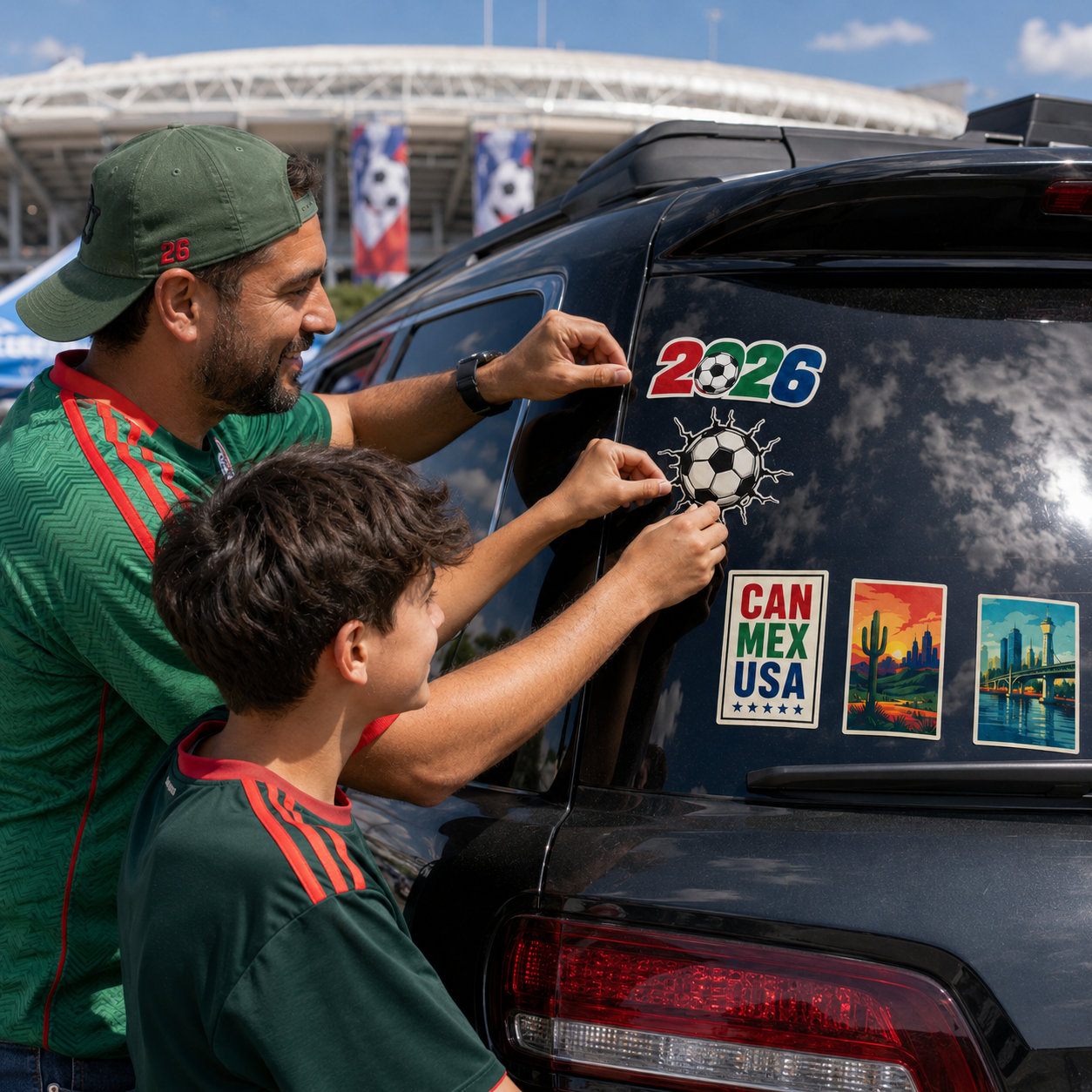 2026 Soccer Trophy Waterproof Car Decal generated-use-install-scene 6