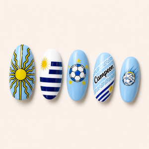 24-Piece Soccer Fan Press-On Nail Set Style Or Detail View 15