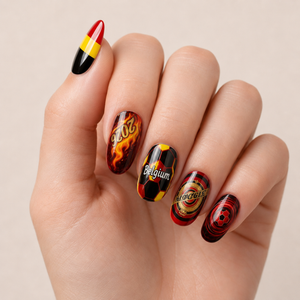 24-Piece Soccer Fan Press-On Nail Set Style Or Detail View 22