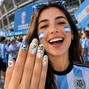 24-Piece Soccer Fan Press-On Nail Set Style Or Detail View 27