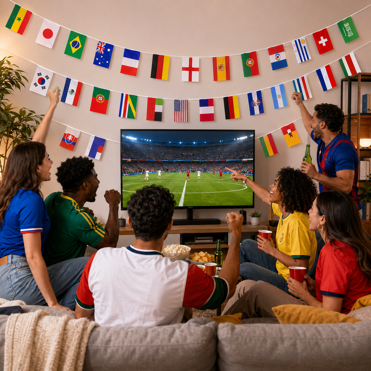42-Piece Soccer Country Flag Garland product image 1