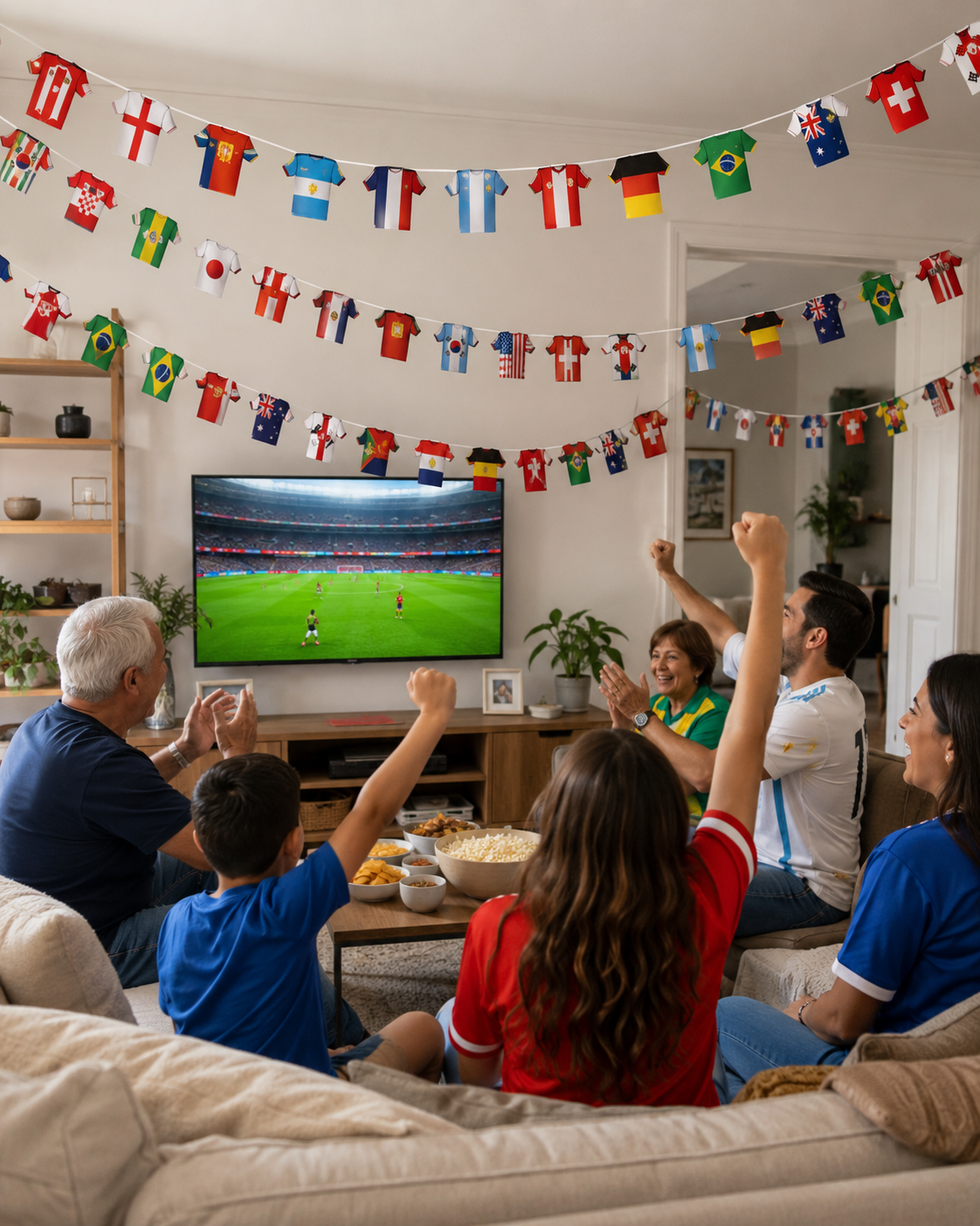 50-Piece International Soccer Flag Garland Use Scene Or Detail 7