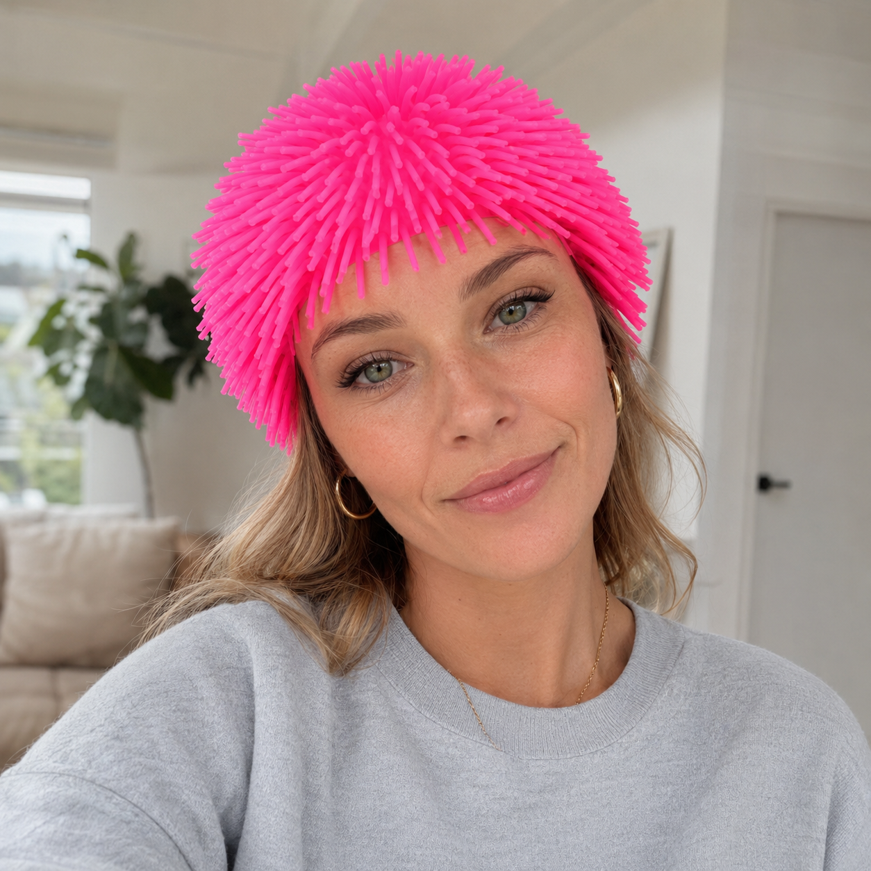 Spiky Ball Wig Hat – Funny Soft Spike Party Headwear