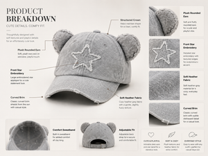 Bear Ear Baseball Cap - ChatGPT Image 2026年5月20日 14_55_23