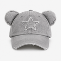 Bear Ear Baseball Cap - Gray