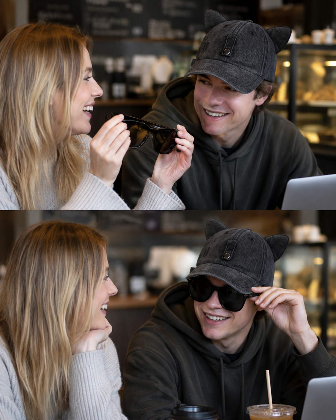 Sunglasses Cat Ear Baseball Cap - ChatGPT Image 2026年5月20日 17_25_23 (2)