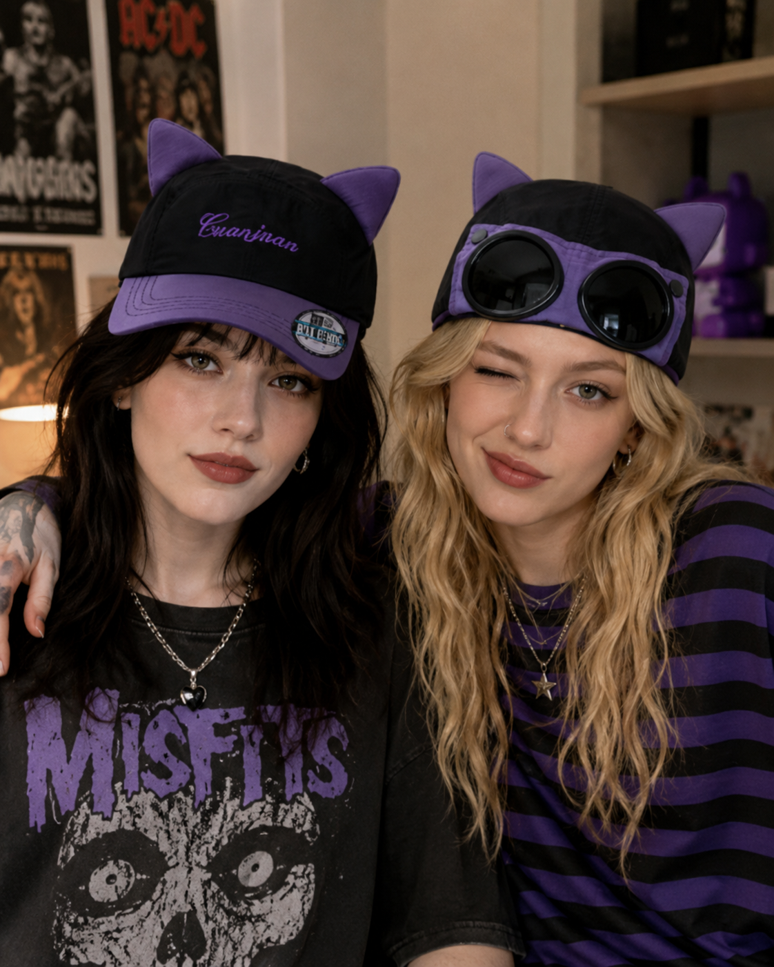 Black Purple Reversible Sunglasses Cap - ChatGPT Image 2026年5月20日 18_16_52 (8)