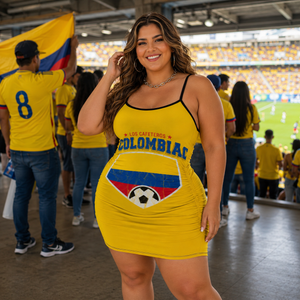 Colombia Flag Soccer Summer Dress Product Color Packshot 8