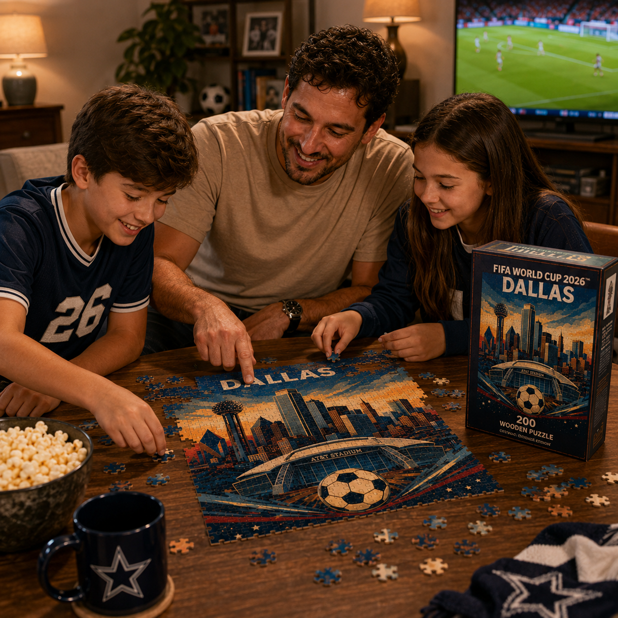 Dallas 2026 Soccer City Wooden Puzzle Use Scene Or Detail 2