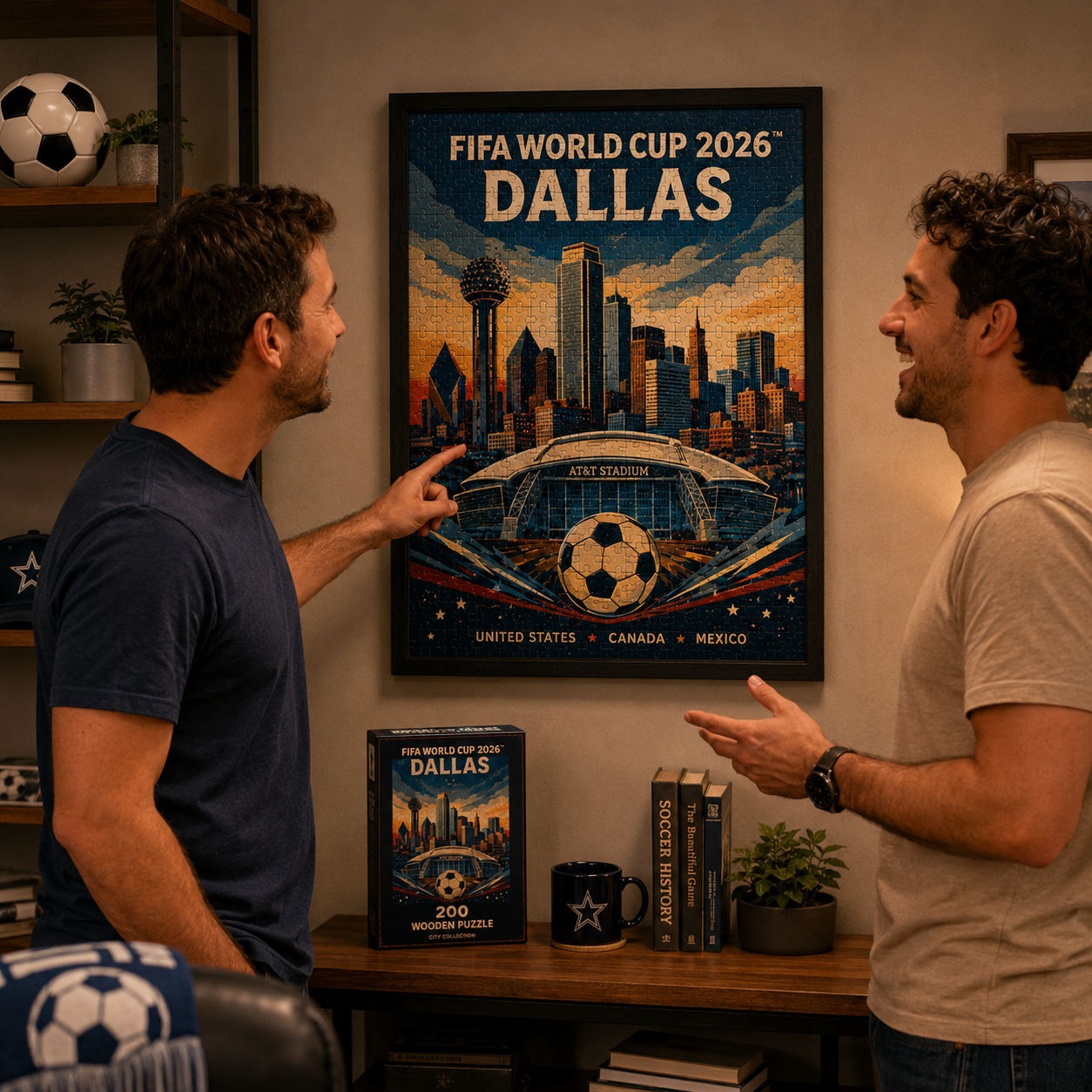 Dallas 2026 Soccer City Wooden Puzzle Use Scene Or Detail 4