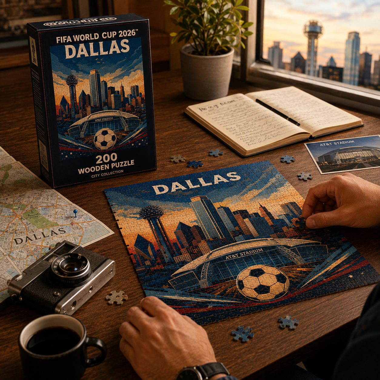 Dallas 2026 Soccer City Wooden Puzzle Use Scene Or Detail 11