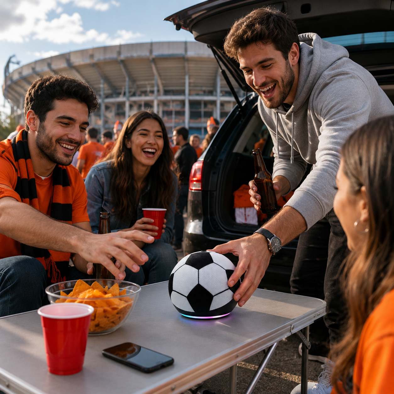Football-Shaped Portable Bluetooth Speaker product image 1