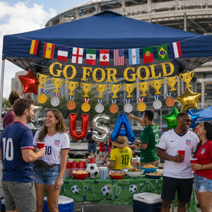 Go for Gold Soccer Party Banner Use Scene Or Detail 5