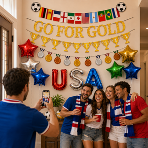 Go for Gold Soccer Party Banner Use Scene Or Detail 6