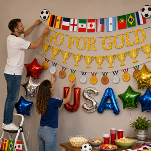Go for Gold Soccer Party Banner Use Scene Or Detail 7