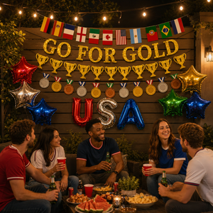 Go for Gold Soccer Party Banner Use Scene Or Detail 8