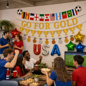 Go for Gold Soccer Party Banner Use Scene Or Detail 10