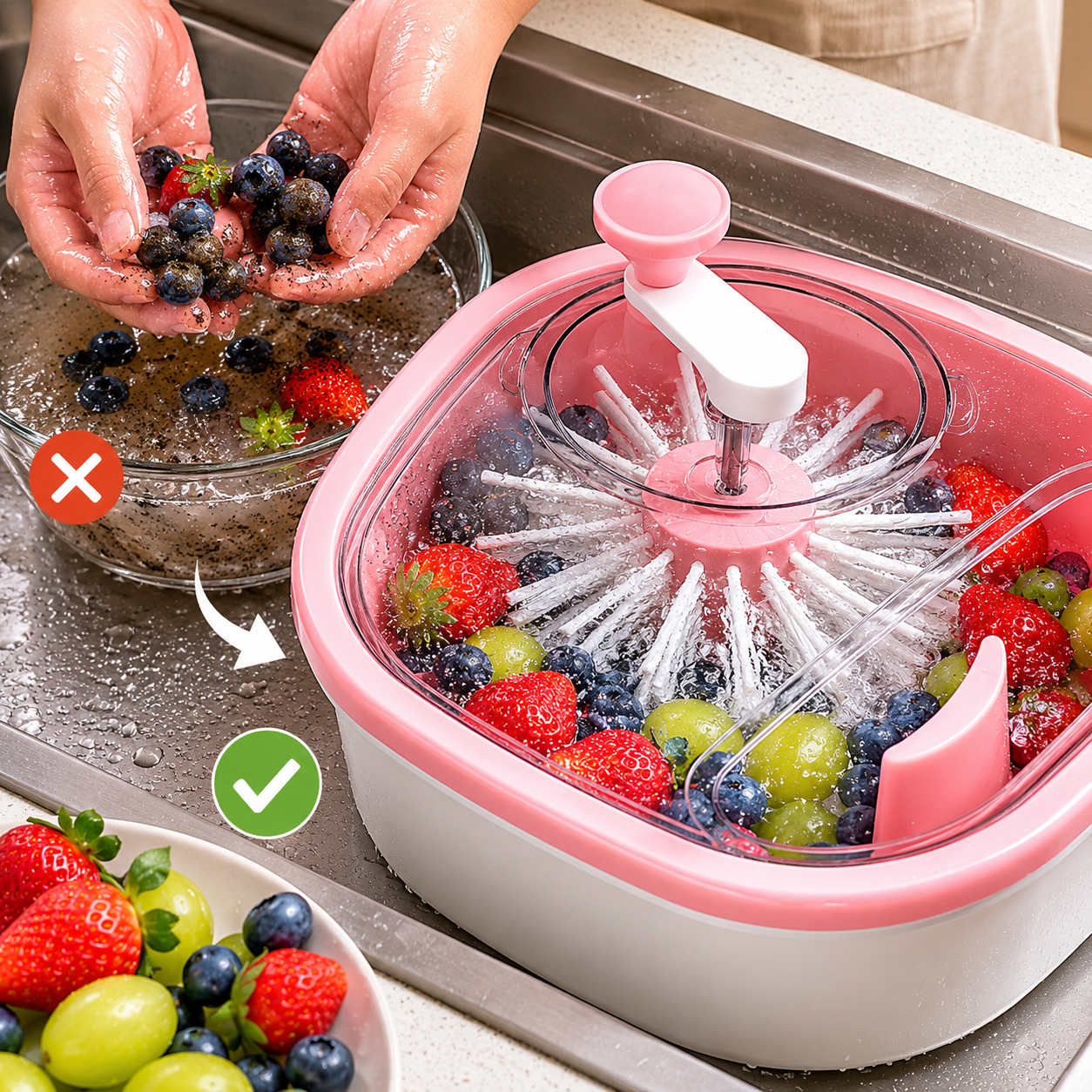 Hands-Free Fruit Washing Basket product image 7