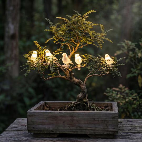 Solar Bird Clip String Lights for Garden Fences and Patio Decor
