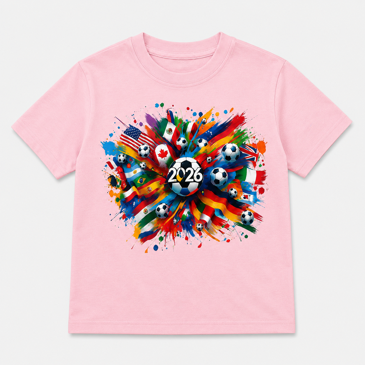 Kids Soccer Ball Graphic T-Shirt Product Color Packshot 2