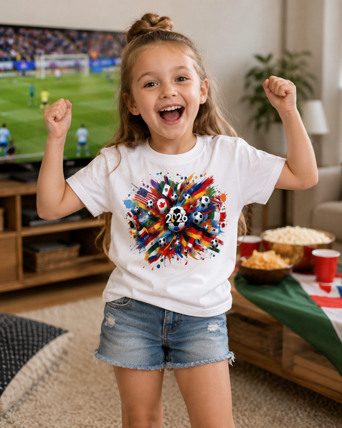 Kids Soccer Ball Graphic T-Shirt Product Color Packshot 6