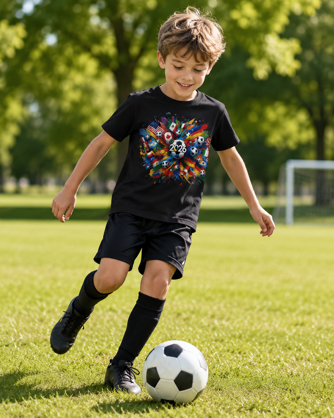 Kids Soccer Ball Graphic T-Shirt Product Color Packshot 7