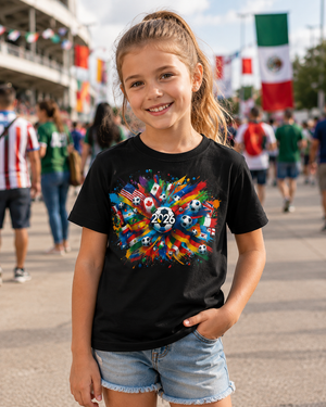 Kids Soccer Ball Graphic T-Shirt Product Color Packshot 8