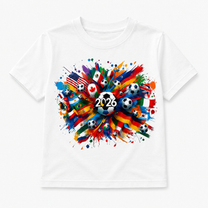 Kids Soccer Ball Graphic T-Shirt Worn Or Detail Scene 15