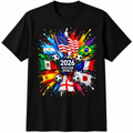 Men's World Flag Soccer Graphic Tee Product Front Packshot 1