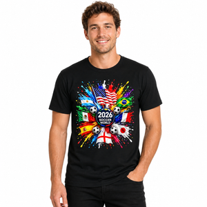 Men's World Flag Soccer Graphic Tee Product Color Packshot 2