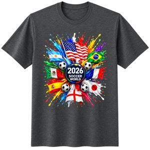 Men's World Flag Soccer Graphic Tee Product Color Packshot 4