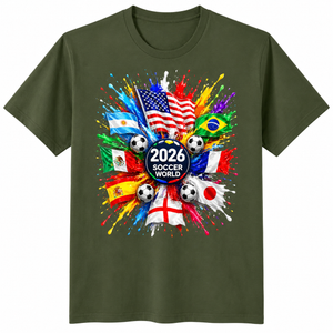 Men's World Flag Soccer Graphic Tee Product Color Packshot 7